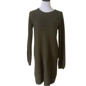 GAP SZ S Olive Green Crochet Sweater Dress